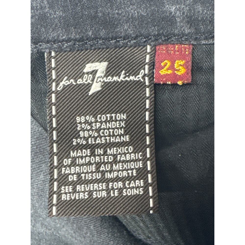 7 For All Mankind Women's Roxanne Straight Leg Dark Gray Jeans - Size 25 (28x31) - Picture 5 of 5